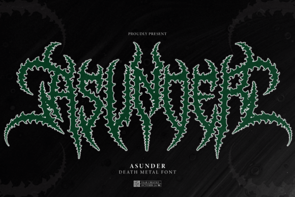 Asunder: Bold Death Metal Font for Craft Creators