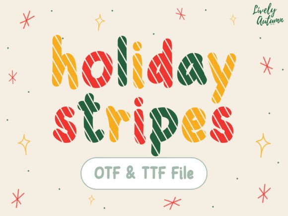 Holiday Stripes Font: Festive Design Made Easy